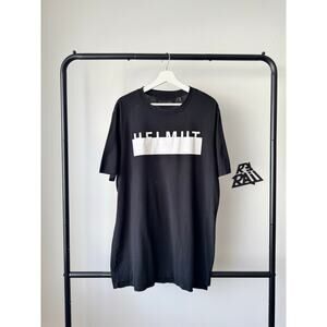 Helmut Lang Logo Bar Short Sleeve T-Shirt Black